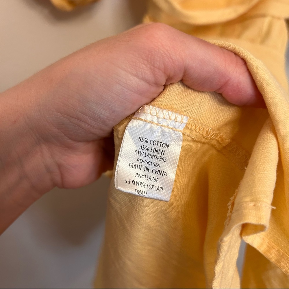 Mable Yellow Strappy Open Back Puff Sleeve Mini Dress - Picture 9 of 12